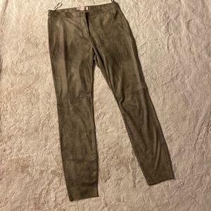 Philosophy “Faux” Suede Moto- Style Leggings